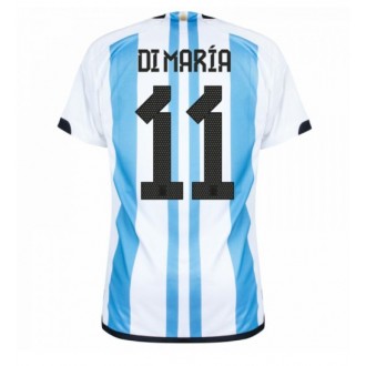 Argentina Angel Di Maria #11 Hemmakläder VM 2022 Kortärmad